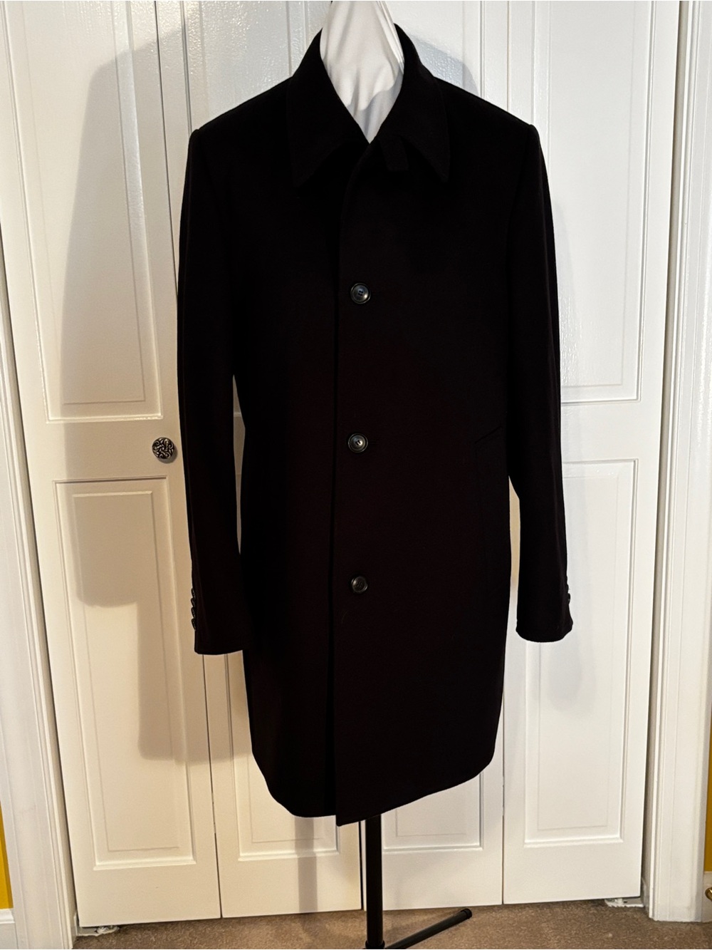 Boss Black Single-Breasted Wool/Cashmere Blend Pea Coat 40$